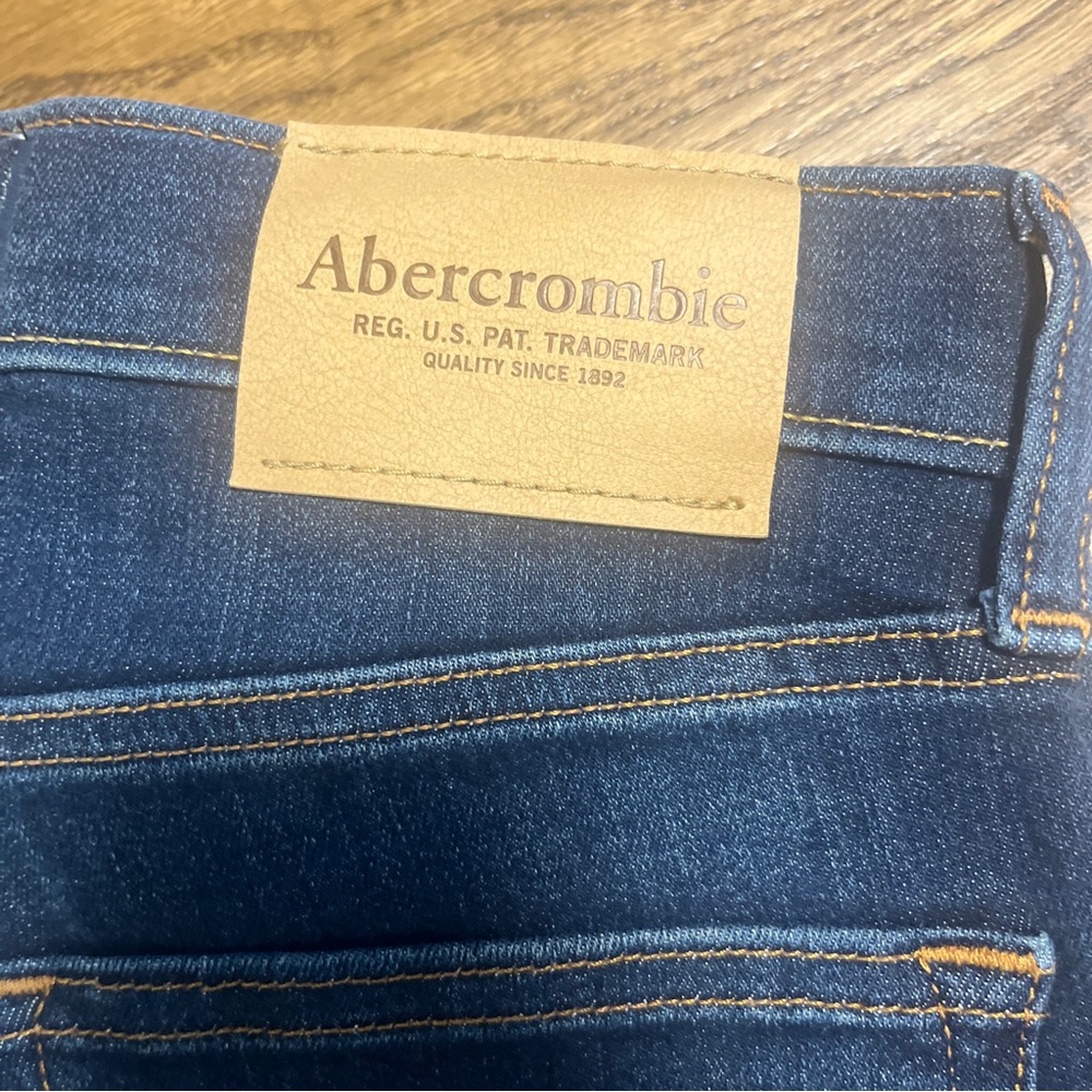 Abercrombie & Fitch Jeans Size 11/12 Regular Kids High Rise Skinny Blue New - Picture 2 of 15